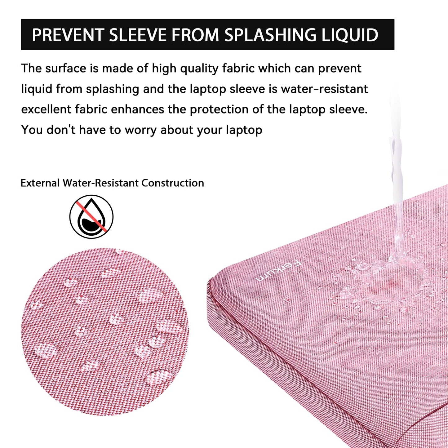 Ferkurn Laptop Case Sleeve 14 Inch Compatible with 14" MacBook Pro M4/M3/M2/M1, HP Pavilion Chromebook 14A EliteBook X360 Probook, ASUS Vivobook,Lenovo Ideapad,Acer, Slim Carrying Computer Bag, Pink