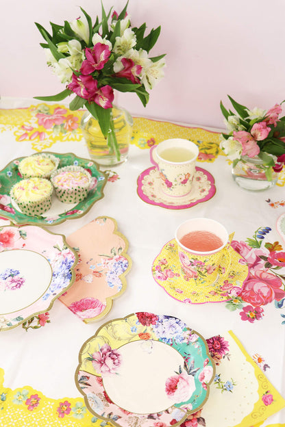 Talking Tables Pretty Floral, Paper Table Cover, Multi-Colour, 180 x 120cm