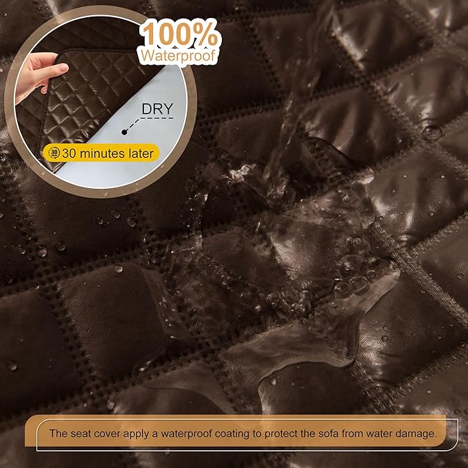 HDCAXKJ 100% Waterproof Reclining Sectional Couch Covers L Shape Recliner Sofa