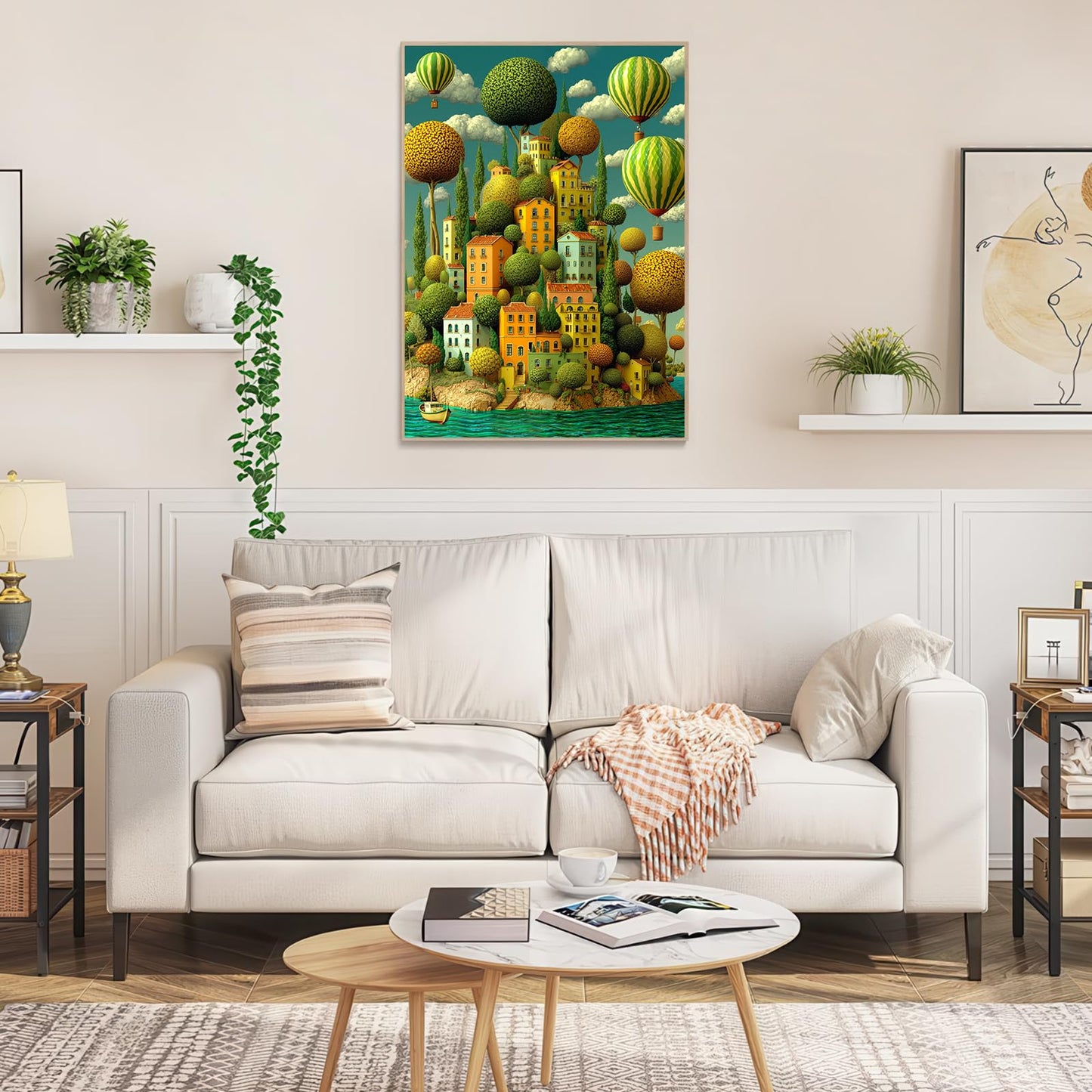 1000 Piece Jigsaw Puzzle for Adults, Whimsical Fantasy Town