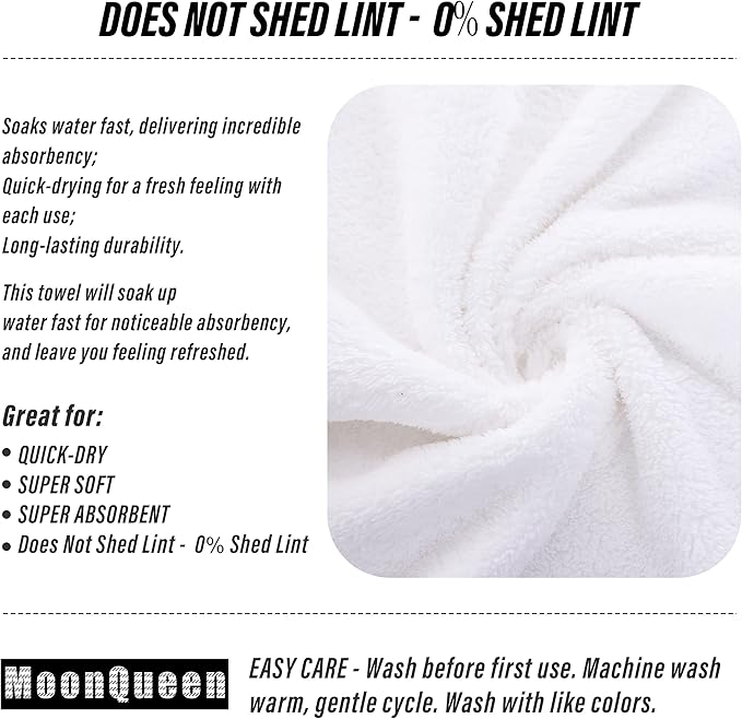 MOONQUEEN 6 Pack Premium Hand Towels