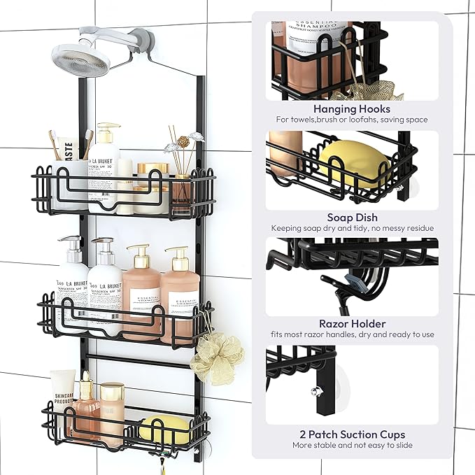 SWTYMIKI Shower Caddy Hanging Organizer