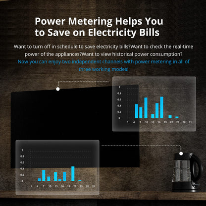 SONOFF WiFi Smart Curtain Switch with Power Metering TUV Certified, DUALR3 Dual Relay DIY Curtain, Blinds, Roller Shutter,Two Way Smart Switch,Works with Alexa&Google Home(1 Pack)