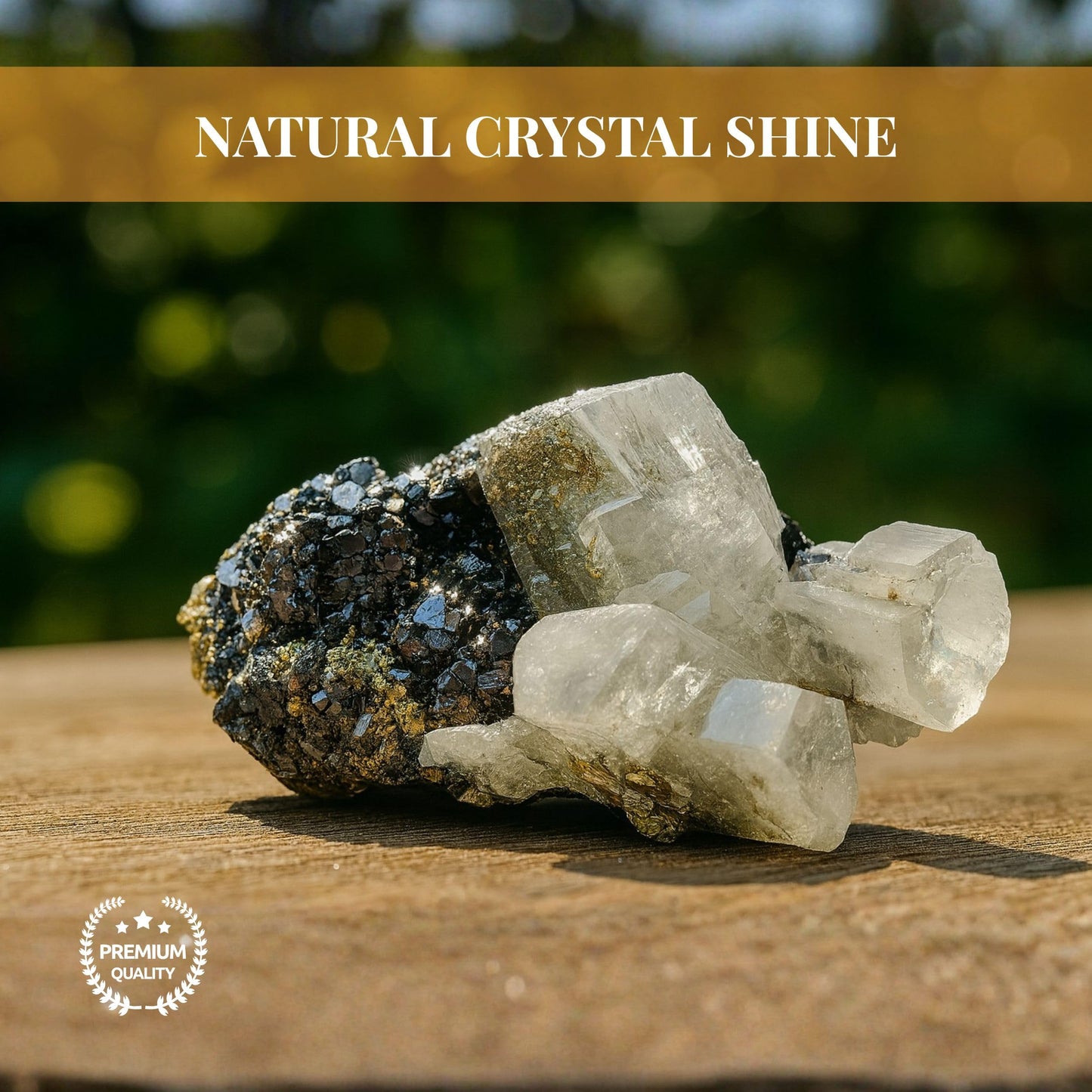 Natural Calcite Crystal from Peru - Authentic Energy Stone Specimen Formed with Several Crystals | Cluster, Druse or Twin Shapes | for Collection, Decoration or Gifting (11 to 12 Ounce)