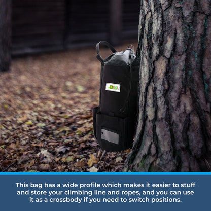 Rock-N-Rescue Arbor Rope Storage Bag - Rock and Tree Climbing Equipment, Arborist Gear, Bucket Style Backpack, Waterproof Nylon Material, Yellow, 150'