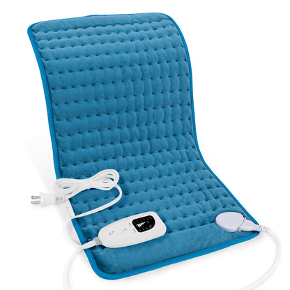 Heating Pad,Electric Heating Pads for Back,Neck,Abdomen,Moist Heating Pad for Shoulder,Knee,Arms,Legs,Dry/Moist Heat & Auto Shut Off,Birthday Gifts for Men and Women(Light Gray, 24''×12'')