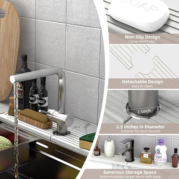 Stone Faucet Mat for Kitchen Sink