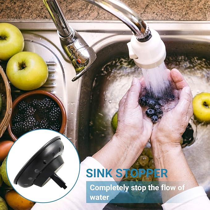 KONE Kitchen Sink Stopper and Strainer 2 Pack Oil Rubbed Bronze Sink Basket