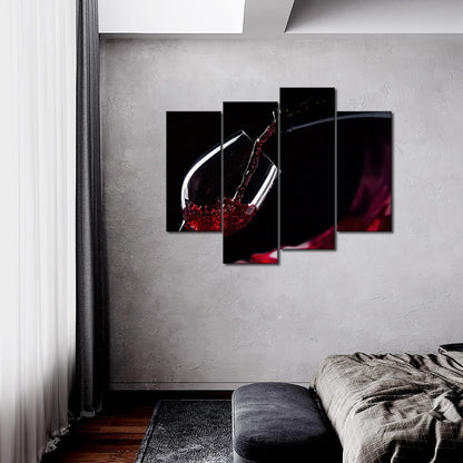 Red Wine Wall Art Wine Bar Canvas Painting The Picture Print On Canvas Food Pictures for Kitchen Living Room Home Decor