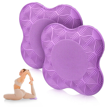 2 Pack Yoga Knee Pads Elbow Cushions Extra Thick Knee Cushion Soft Pilates Kneeling Pad Exercise Yoga Supplies for Women and Men Hands Elbows Wrists Floor Workout Support Pads Essentials