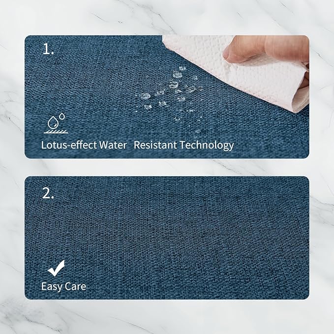 BALCONY & FALCON Placemats Set of 4 Faux Linen Cloth Place Mats Washable