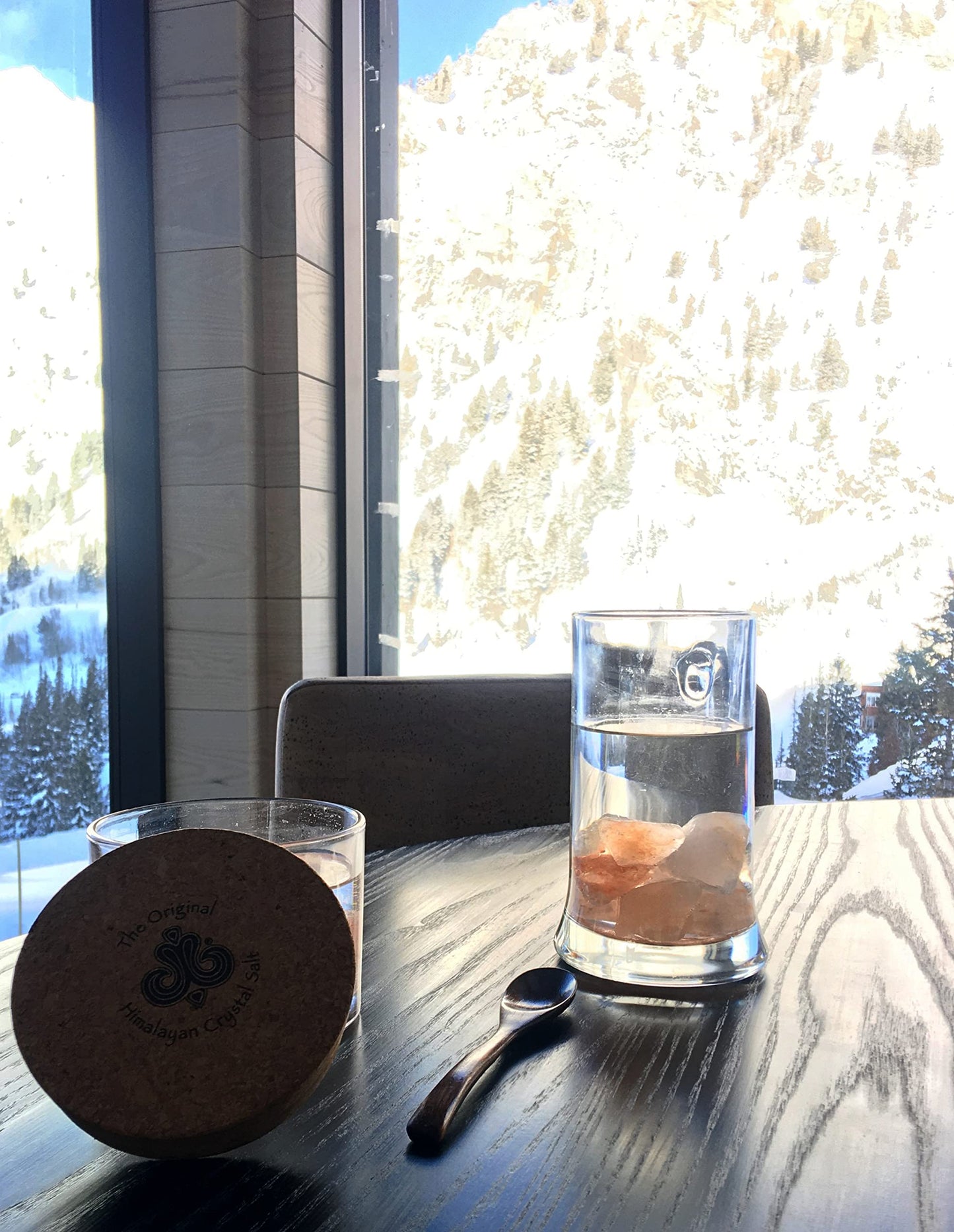 Original Himalayan Crystal Salt® Sole Jar + Stones | A Natural Electrolyte Solution to Support Hydration, pH Balance and Healthy Metabolism* (Glass Jar + Spoon + Stones)