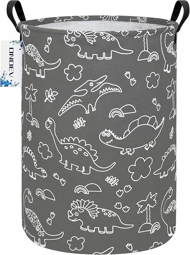Round Dinosaur Waterproof Laundry Hampers Gift Basket Children's Toy Organizer