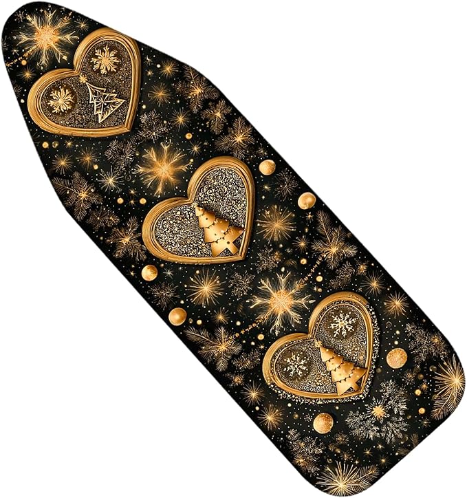 Nuxovilar Ironing Board Covers Golden Heart Winter Trees Pattern Polyester
