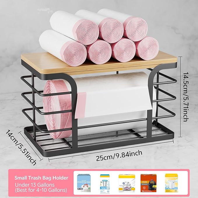 Small Trash Bag Holder, Wall Mount Grocery Bag Holder