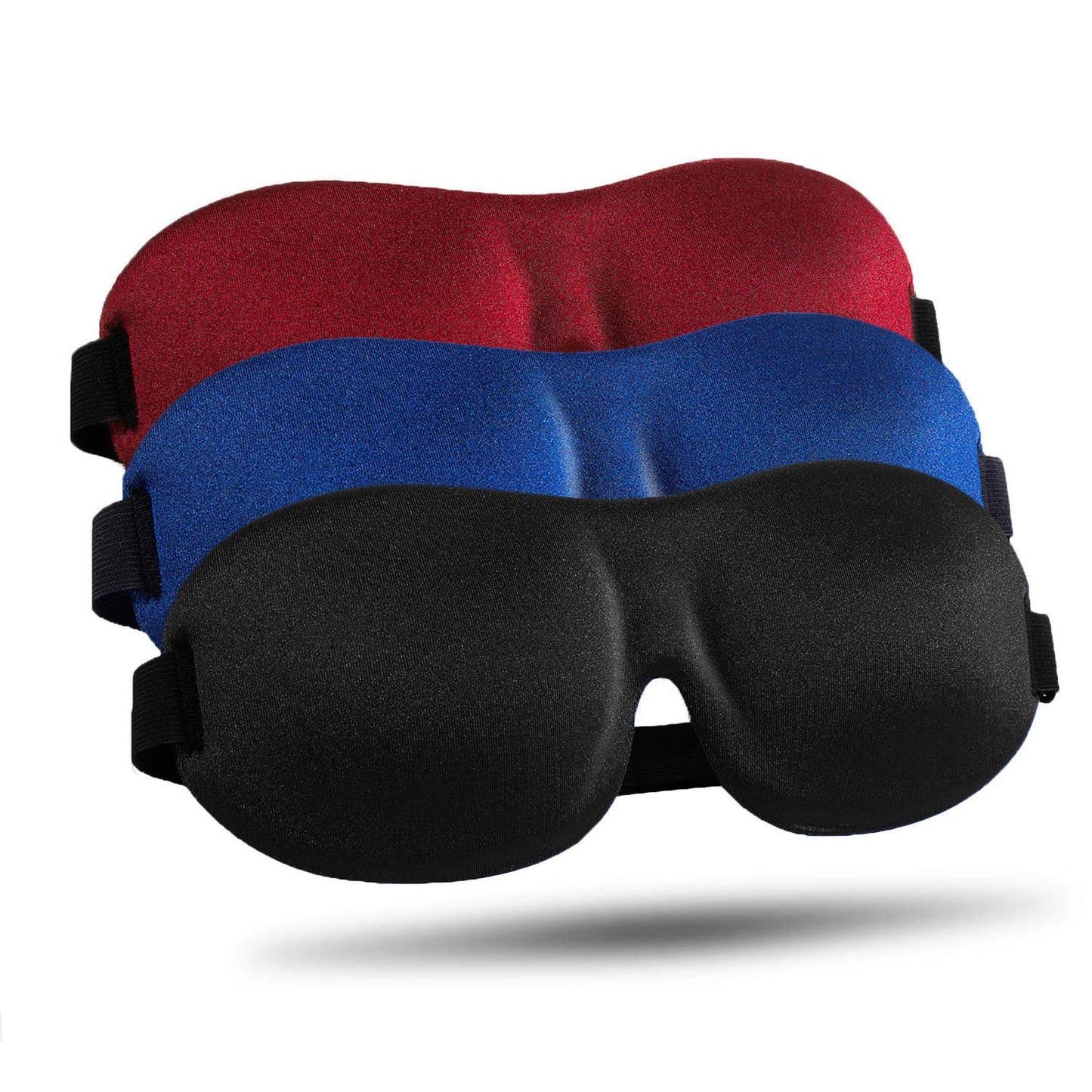 LKY DIGITAL Sleep Mask for Side Sleeper 3 Pack, Blackout 3D Eye Mask for Sleeping, Night Blindfold for Men Women