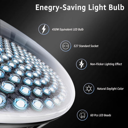 Softbox Lighting Kit, NiceVeedi 16'' x 16'' Softbox Photography Lighting Kit with 63” Tripod Stand & 5400K 450W Equivalent LED Bulb, Continuous Lighting for Photography/Video Record/Live Streaming