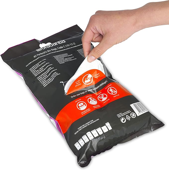Brabantia PerfectFit Trash Bags Thick Plastic Trash Can Liners