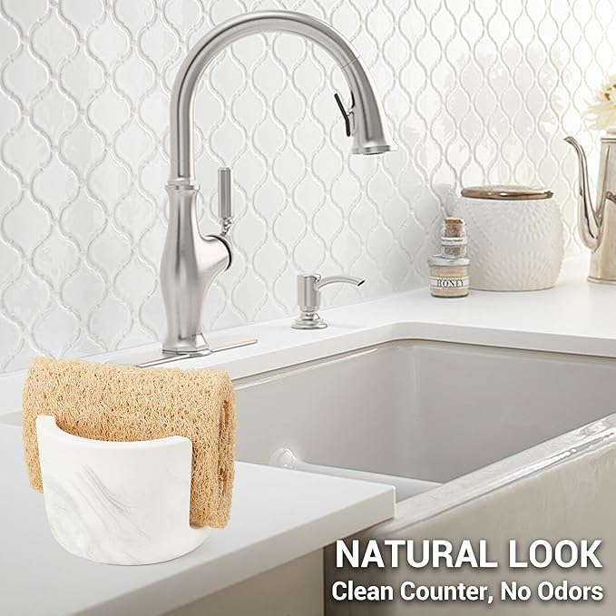Diatomite Sponge Holder for Kitchen Sink Counter, Quick Drying, Fast Water