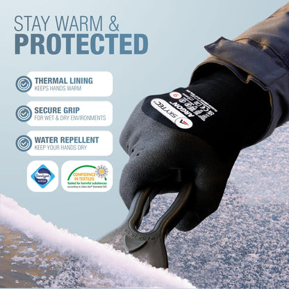 Skytec Thermal Safety Work Gloves - Pack of 2 Pairs Heavy Duty Gardening Gloves for Women & Men - Lightweight, Water-Resistant & Argon Insulated Nylon - Medium