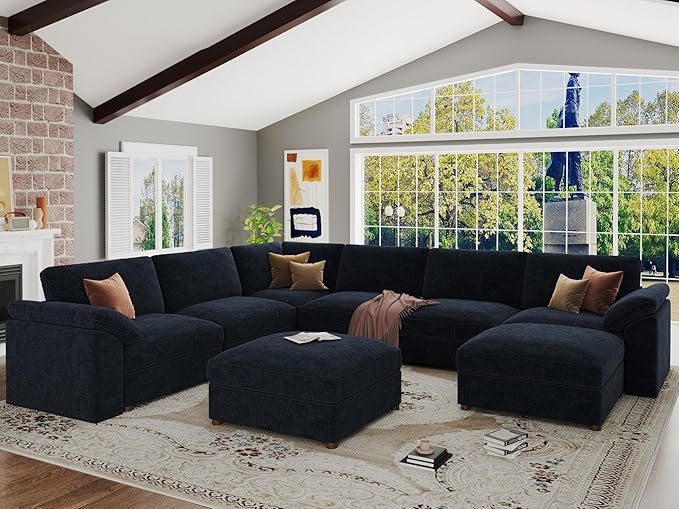 EASE MOOSE Modular Sofa, Oversized U Shape Sectional Modular Sofa, Wide Deep