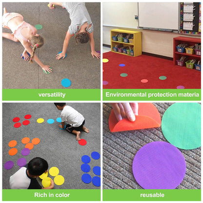 CeroDimo 30 Pcs Carpet Spot Markers, Carpet Markers, 4" Poly Spots, Rubber Circles for Gym, Floor Dots, Polyspots for Classroom, Teachers, Yoga, Decoration