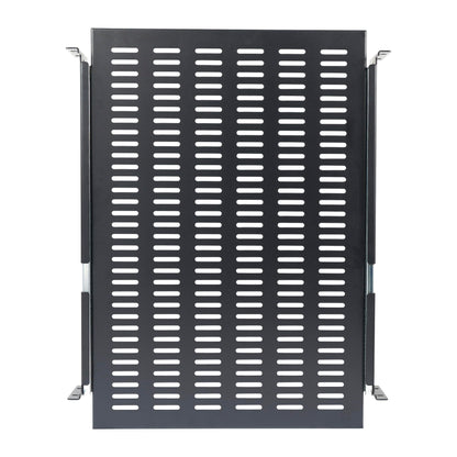 StarTech.com 2U Sliding Server Rack Mount Shelf - 20 to 30in Adjustable Mounting Depth - Vented - 50lb - Heavy Duty Universal 19” Rack Shelf for Equipment Rack - 24in Deep (UNISLDSHF19)