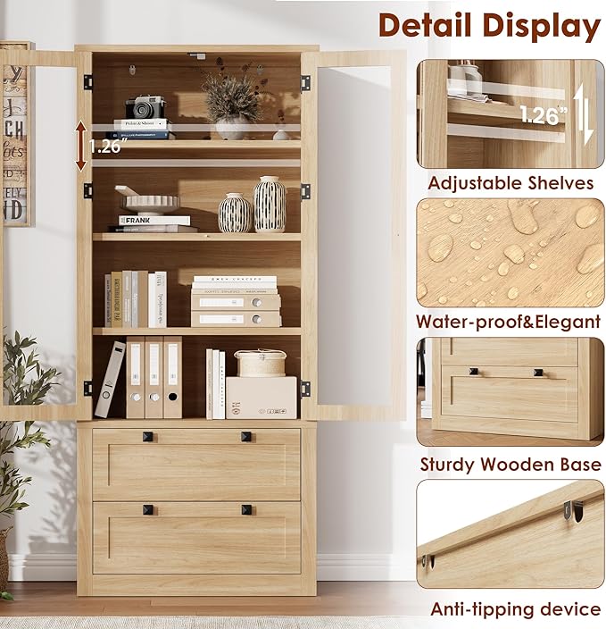 71" Tall Kitchen Pantry Cabinet