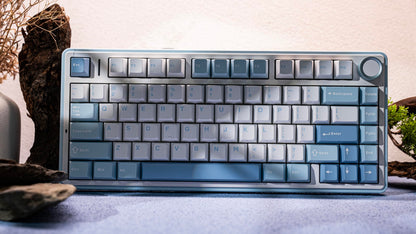 EPOMAKER x Aula F75 Gasket Mechanical Keyboard, 75% Wireless Hot Swappable Gaming Keyboard with Five-Layer Padding&Knob, Bluetooth/2.4GHz/USB-C, RGB (Light Blue, LEOBOG Reaper Switch)