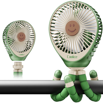 Stroller Fan Clip on for Baby, 30Hrs Removable Fan for Strollers and Car Seat, 3 Speeds Baby Stroller Fans, Rechargeable Portable Fans for Strollers with Flexible Tripod for Beach, Hiking and Camping