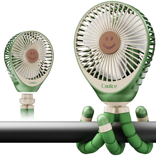 Stroller Fan Clip on for Baby, 30Hrs Removable Fan for Strollers and Car Seat, 3 Speeds Baby Stroller Fans, Rechargeable Portable Fans for Strollers with Flexible Tripod for Beach, Hiking and Camping