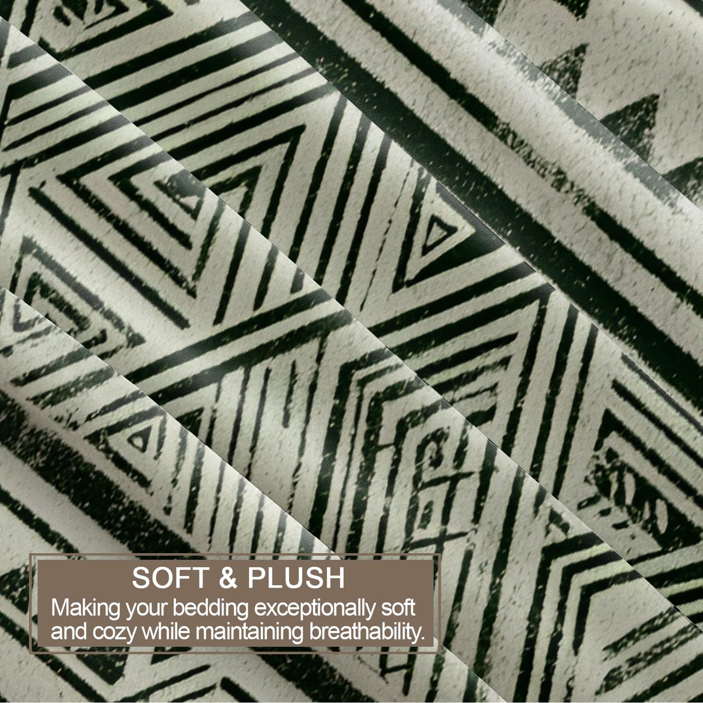 ZAOMIR Boho Aztec Duvet Cover Twin Size, Bohemian Exotic Southwestern Bedding Set 3 Piece, Geometric Striped Patterned Comforter Cover with Zipper Soft Microfiber, 2 Pillowcases
