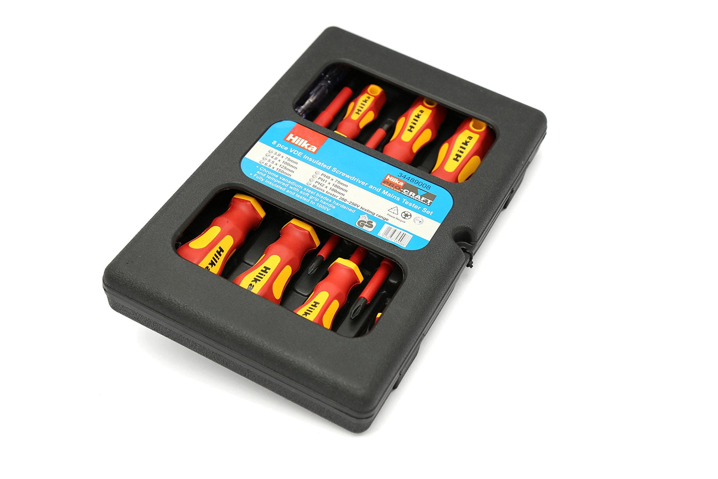 Hilka 34489008 Electricians Screwdriver Set (8-Piece),Black