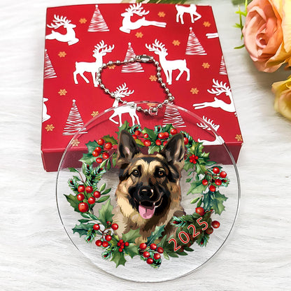 German Shepherd Ornament, Dog Christmas Ornaments 2025, Dog Ornaments for Christmas Tree - German Shepherd Gifts for Women, Men, German Gifts