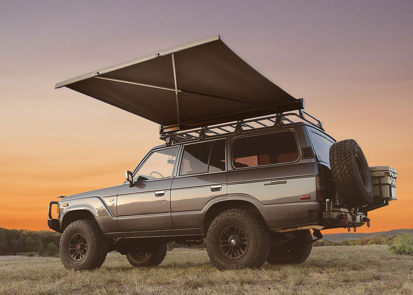 KAMMOK CROSSWING: Car Awning | Three-Second Deployment | No Supports Required | All-Weather Durability | Adjustable Coverage | Charcoal Gray 7 ft