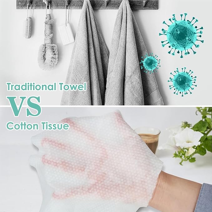 Tahoe Trails Disposable Face Towel, Soft Dry Wipe, Lint Free, Dry Wet Use
