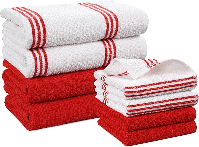 Casa Platino Dish Towels for Kitchen Drying Kitchen Towels – 8 Pc Durable