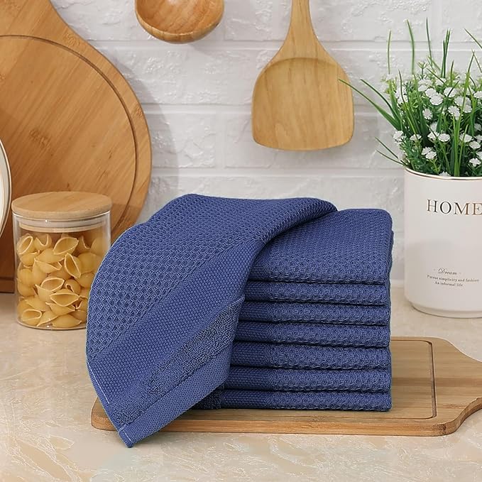 Homaxy 100% Cotton Waffle Weave Kitchen Towels, 13 x 28 Inches Super Absorbent