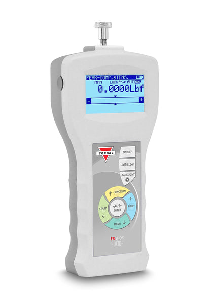 TORBAL FB5 Digital Force Gauge, 1lbf x 0.0002lbf, Tension and Compression, Built-in microSD, USB, RS232, Peak and Multi Peak Detection