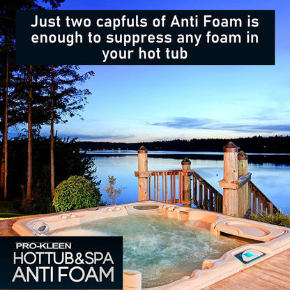 Pro-Kleen Hot Tub & Spa Anti Foam 1L - Defoams Hot Tubs & Spas - Suitable for all Hot Tubs & Spas - Easy To Use
