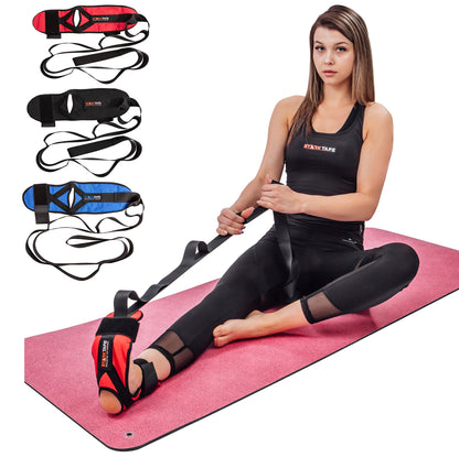Starktape Foot and Leg Stretcher. Stretching Strap Loops for Plantar Fasciitis, Heel Spurs, Foot Drop, Hamstring, Quads. Improve Strength, Stretches, Achilles Tendonitis Stretch and Calf Pain Relief