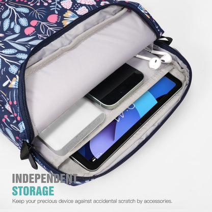 TiMOVO 9-11 Inch Tablet Sleeve Bag with Shoulder Strap for iPad 11-inch A16 2025, iPad 10.9"/10.2" | Air 11/5th/4th Gen. 10.9", Galaxy Tab A9 Plus 11", Colorful Flower