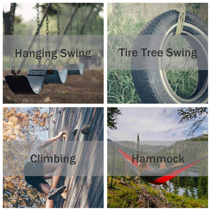 PROND Swing Swivel 35kN Safest Rotational Device, Swing Spinner, Carabiner Swivel, Climbing Rope Swivels for Children’s Web Tree Swing Setting, Aerial Dance, Hanging Hammock (Green Blue)