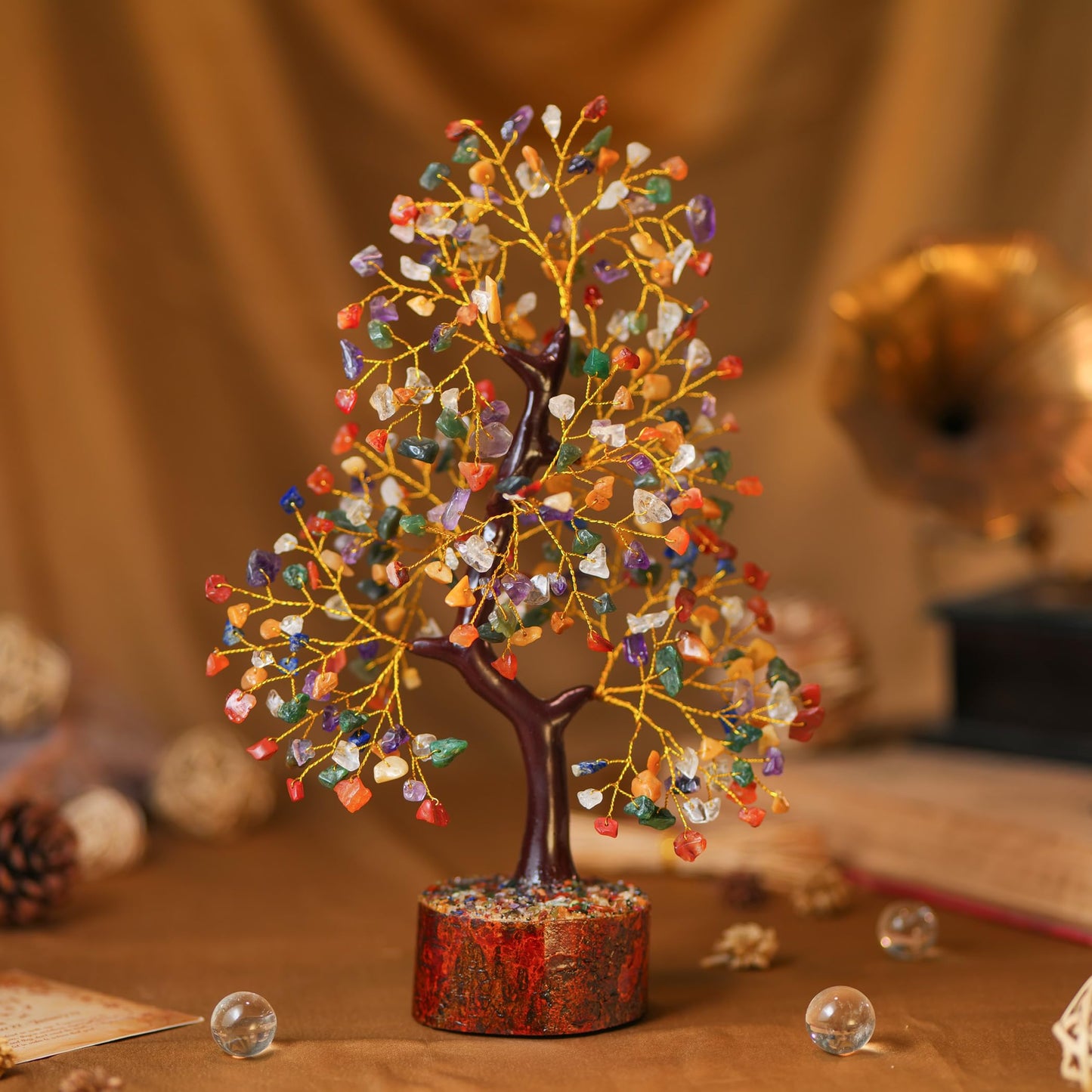 Yuvdipr Chakra Tree of Life Crystal Tree, Chakra Crystals, Gem Tree, Healing Crystals and Stones, Home Decor, Birthday Gifts for Women, Crystal Decorations, Gifts for Crystal Lovers