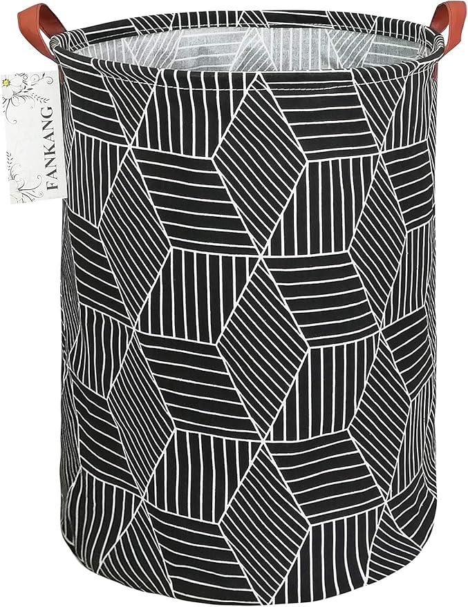 FANKANG Storage Basket, Nursery Hamper Canvas Laundry Basket Foldable