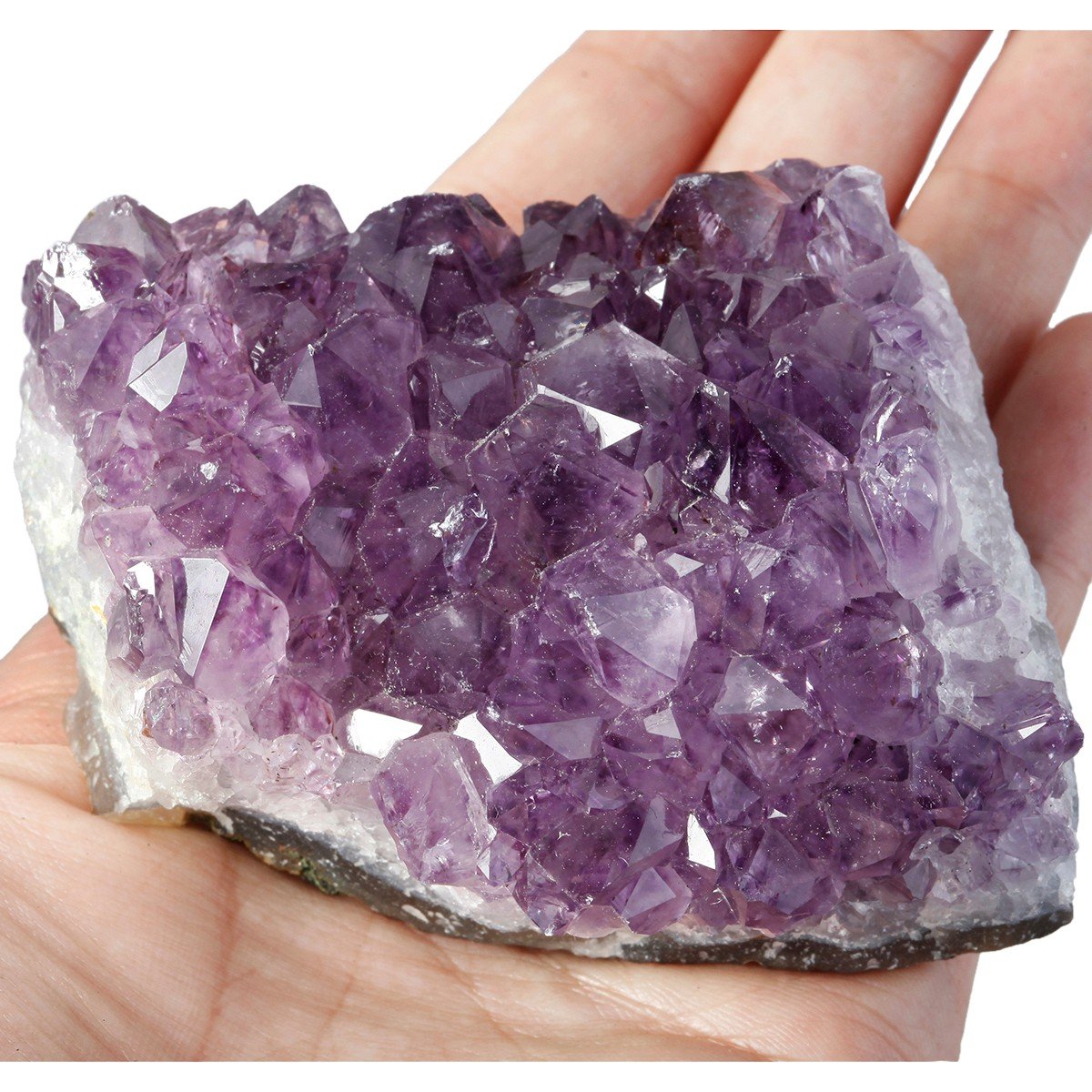 mookaitedecor Natural Amethyst Crystal Cluster Specimen Stone for Crystals Healing Reiki Home Decoration(0.44-0.66 LB)