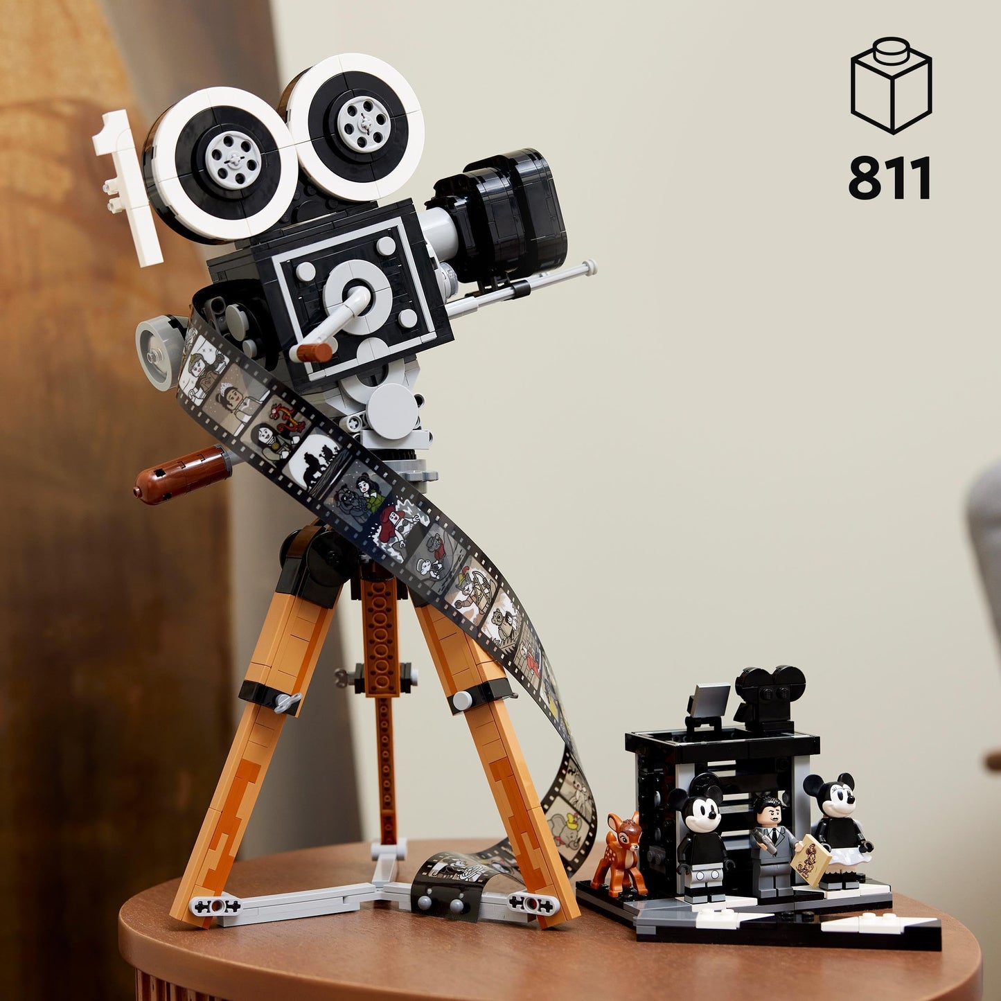 LEGO Disney Walt Disney Tribute Camera, 100th Anniversary Memorabilia Set for Adults with Mickey and Minnie Mouse Minifigures, plus Bambi & Dumbo Figures, Collectible Gifts for Women and Men 43230