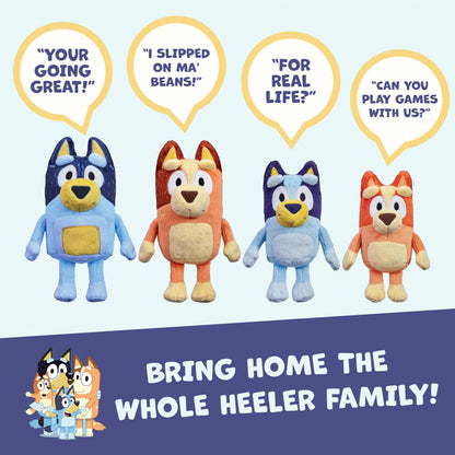 Bluey Sound Effects Talking Stuffed Plush, 13” Soft Musical Toys, Interactive Stuffed Animal with 9 Different Phrases, Musical Toys for Kids