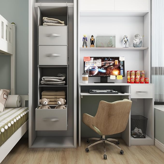 Twira 6-Shelf Hanging Closet Organizer, 2 Separable 3-Shelf Hanging Shelves