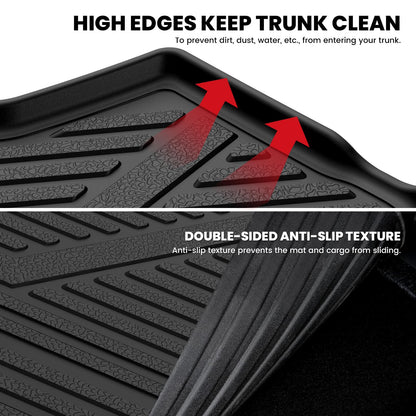 LASFIT Cargo Trunk Mat for 2019-2026 Toyota Corolla Hatchback & 2023-2026 GR Corolla, All Weather TPE Custom Fit Trunk Mat Trunk Liner Trunk Tray Cargo Liner Cargo Tray, Black